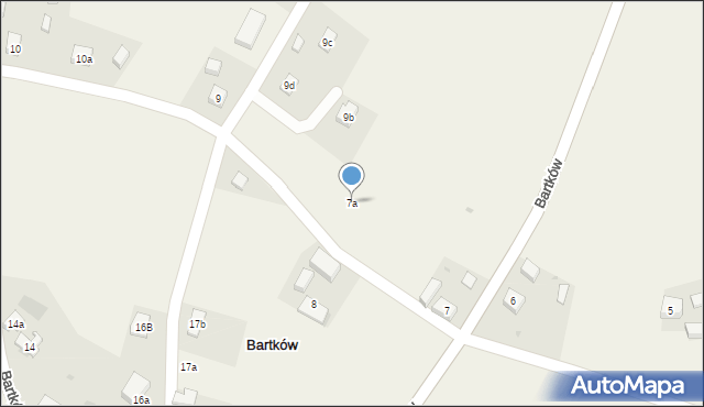 Bartków, Bartków, 7a, mapa Bartków