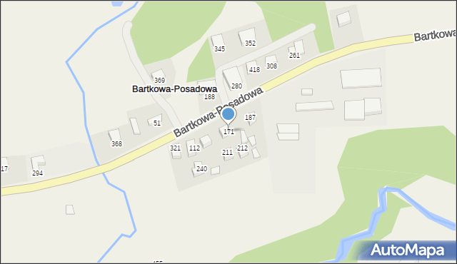 Bartkowa-Posadowa, Bartkowa-Posadowa, 171, mapa Bartkowa-Posadowa