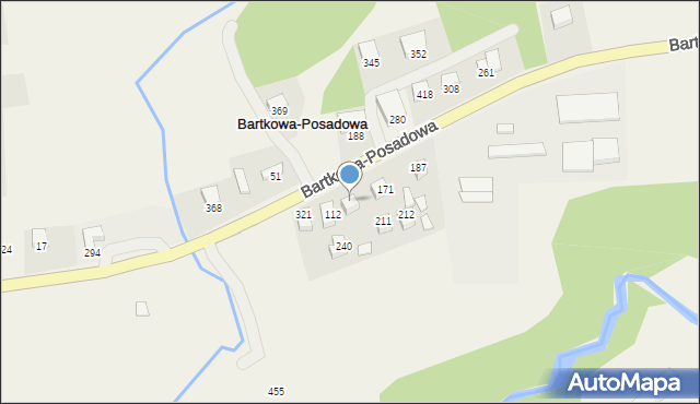 Bartkowa-Posadowa, Bartkowa-Posadowa, 173, mapa Bartkowa-Posadowa