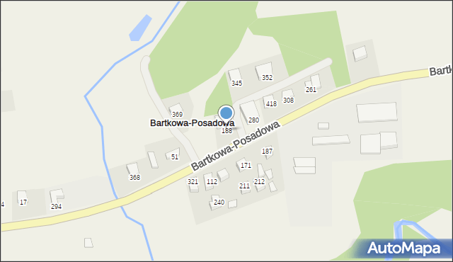 Bartkowa-Posadowa, Bartkowa-Posadowa, 188, mapa Bartkowa-Posadowa