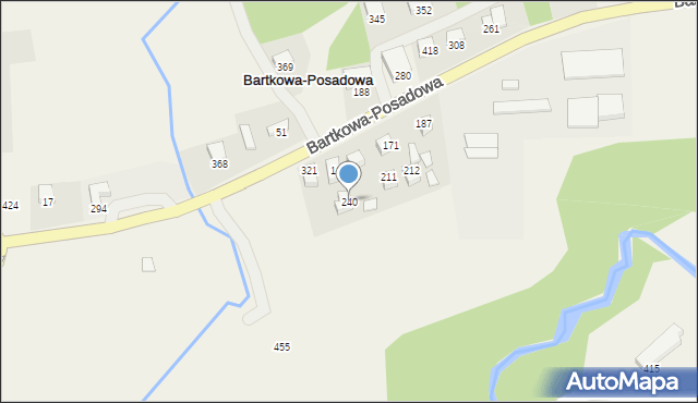 Bartkowa-Posadowa, Bartkowa-Posadowa, 240, mapa Bartkowa-Posadowa