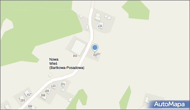 Bartkowa-Posadowa, Bartkowa-Posadowa, 310, mapa Bartkowa-Posadowa