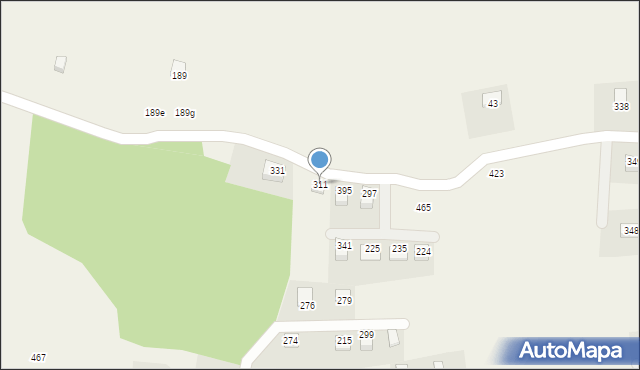 Bartkowa-Posadowa, Bartkowa-Posadowa, 311, mapa Bartkowa-Posadowa