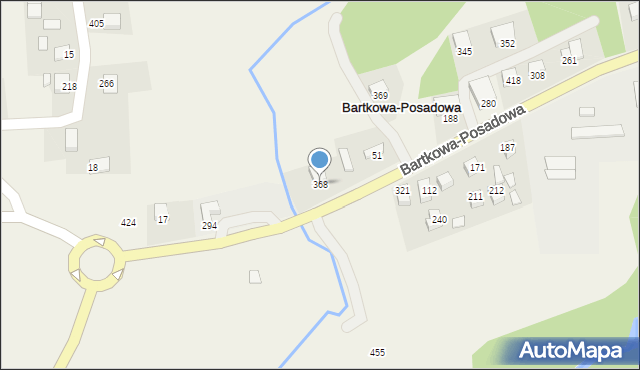 Bartkowa-Posadowa, Bartkowa-Posadowa, 368, mapa Bartkowa-Posadowa