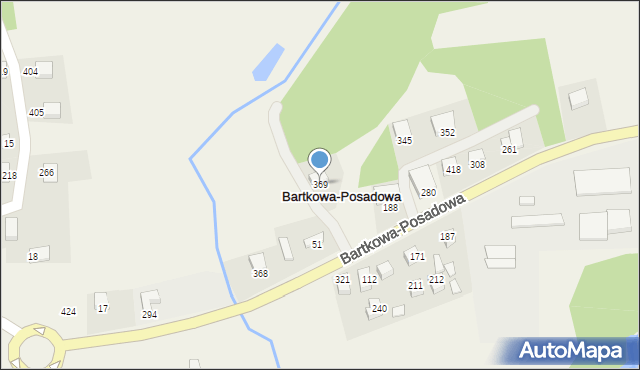 Bartkowa-Posadowa, Bartkowa-Posadowa, 369, mapa Bartkowa-Posadowa