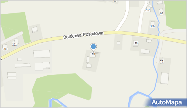 Bartkowa-Posadowa, Bartkowa-Posadowa, 53, mapa Bartkowa-Posadowa