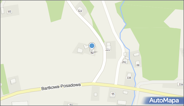 Bartkowa-Posadowa, Bartkowa-Posadowa, 64, mapa Bartkowa-Posadowa