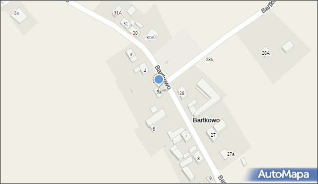 Bartkowo, Bartkowo, 5a, mapa Bartkowo