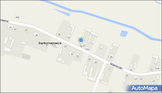 Bartłomiejowice, Bartłomiejowice, 31, mapa Bartłomiejowice