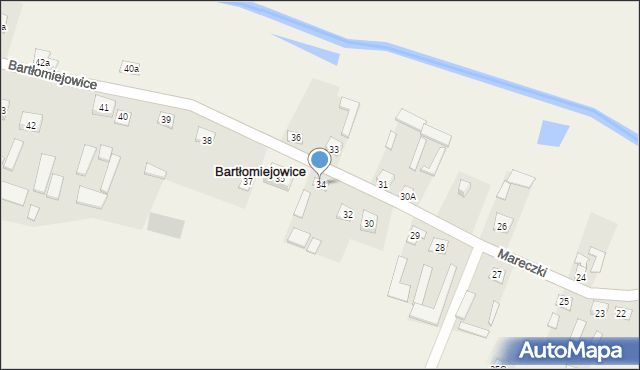 Bartłomiejowice, Bartłomiejowice, 34, mapa Bartłomiejowice