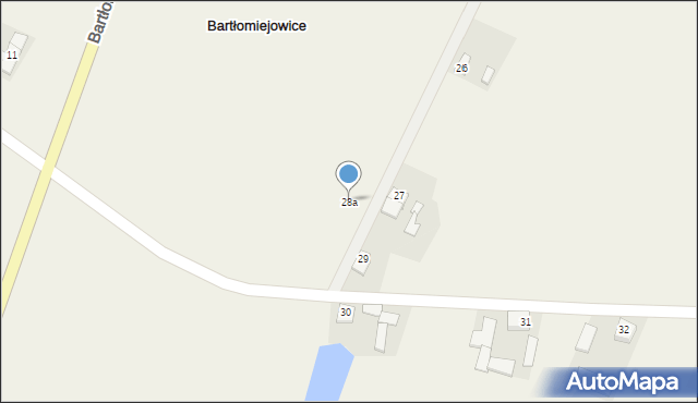 Bartłomiejowice, Bartłomiejowice, 28a, mapa Bartłomiejowice