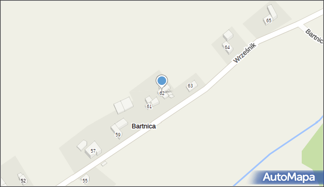 Bartnica, Bartnica, 62, mapa Bartnica