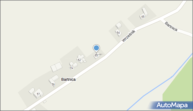 Bartnica, Bartnica, 63, mapa Bartnica