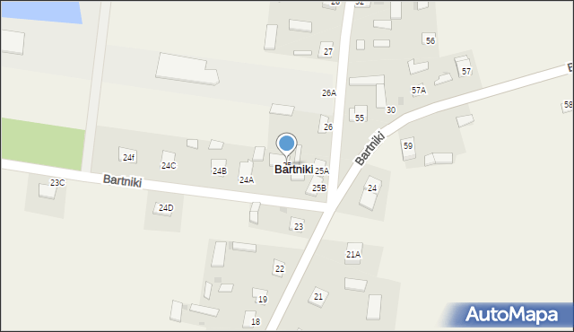 Bartniki, Bartniki, 25, mapa Bartniki