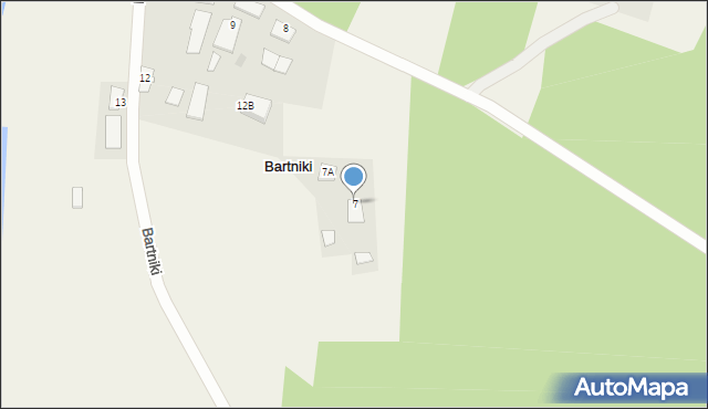 Bartniki, Bartniki, 7, mapa Bartniki