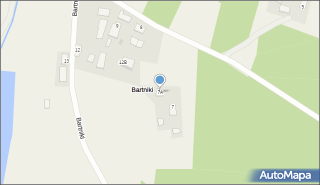 Bartniki, Bartniki, 7A, mapa Bartniki