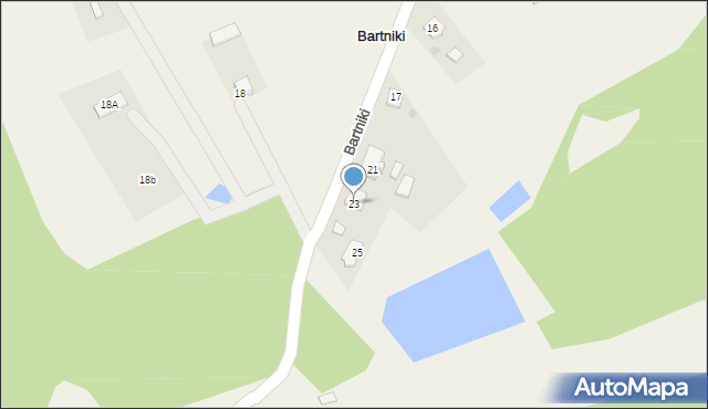 Bartniki, Bartniki, 23, mapa Bartniki