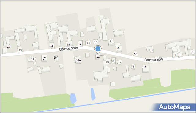 Bartochów, Bartochów, 11, mapa Bartochów