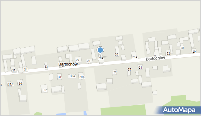 Bartochów, Bartochów, 28A, mapa Bartochów