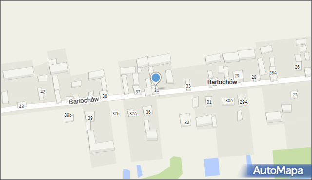 Bartochów, Bartochów, 34, mapa Bartochów