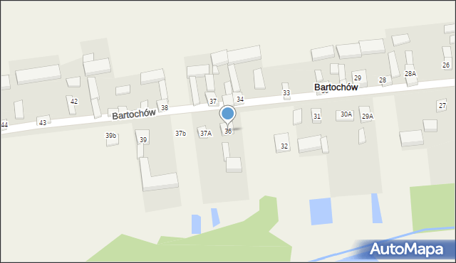 Bartochów, Bartochów, 36, mapa Bartochów