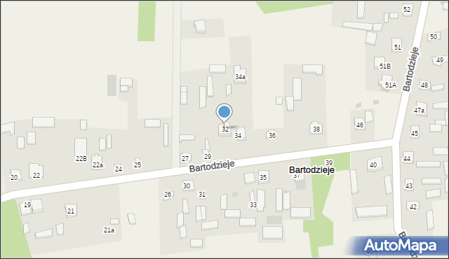 Bartodzieje, Bartodzieje, 32, mapa Bartodzieje