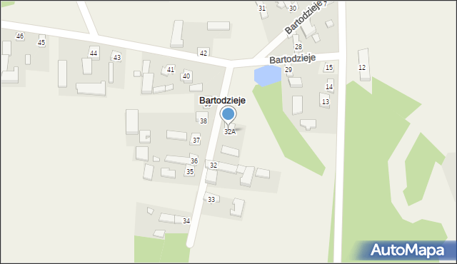 Bartodzieje, Bartodzieje, 32A, mapa Bartodzieje