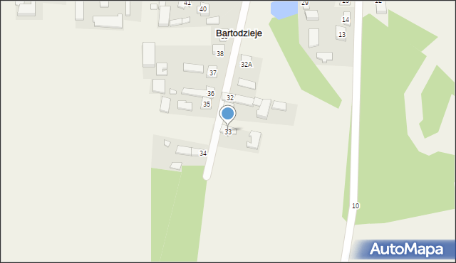 Bartodzieje, Bartodzieje, 33, mapa Bartodzieje