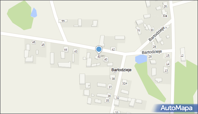 Bartodzieje, Bartodzieje, 41, mapa Bartodzieje