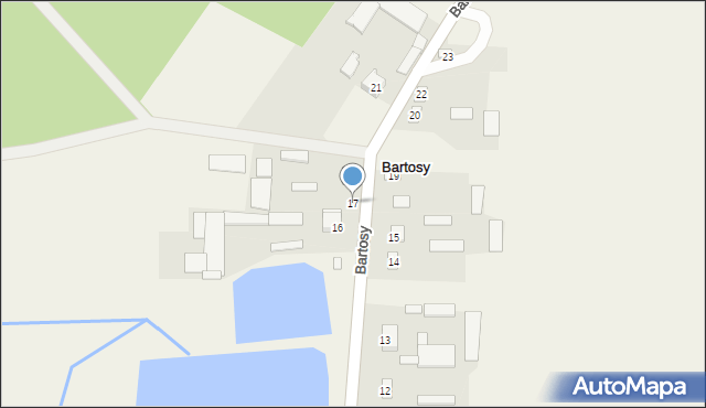 Bartosy, Bartosy, 17, mapa Bartosy