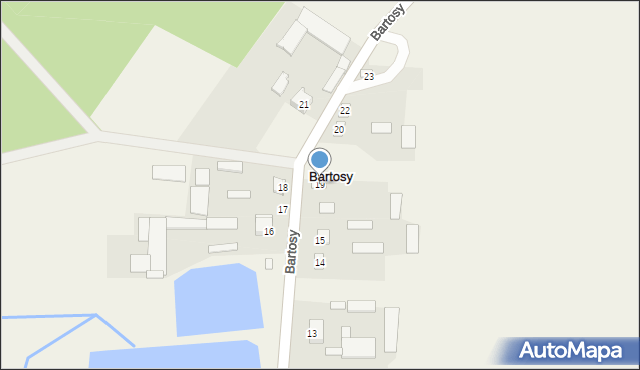 Bartosy, Bartosy, 19, mapa Bartosy