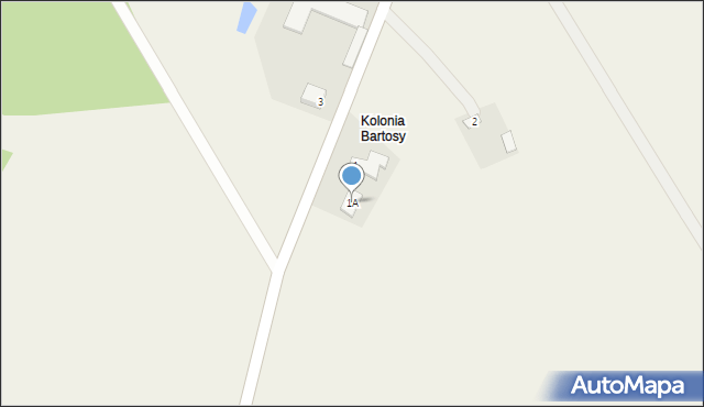 Bartosy, Bartosy, 1A, mapa Bartosy