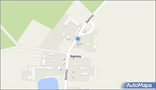 Bartosy, Bartosy, 20, mapa Bartosy