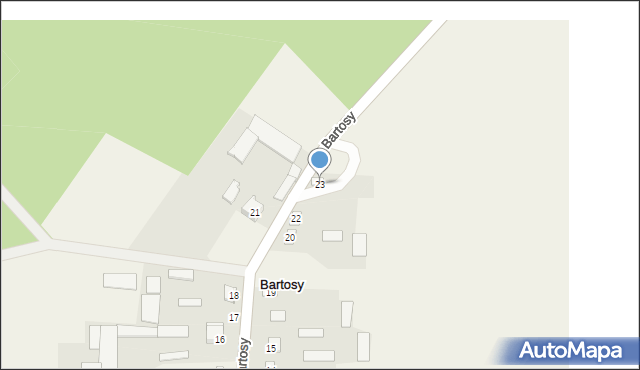 Bartosy, Bartosy, 23, mapa Bartosy