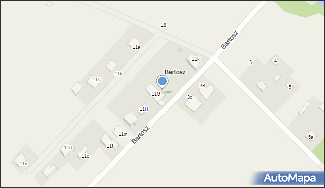 Bartosz, Bartosz, 11j, mapa Bartosz