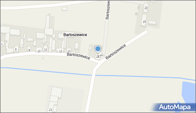 Bartoszewice, Bartoszewice, 18, mapa Bartoszewice