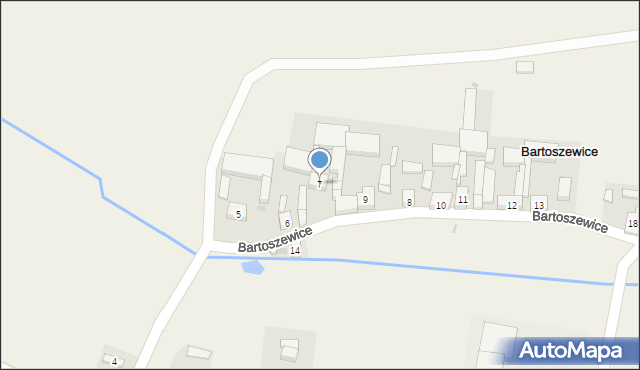 Bartoszewice, Bartoszewice, 7, mapa Bartoszewice