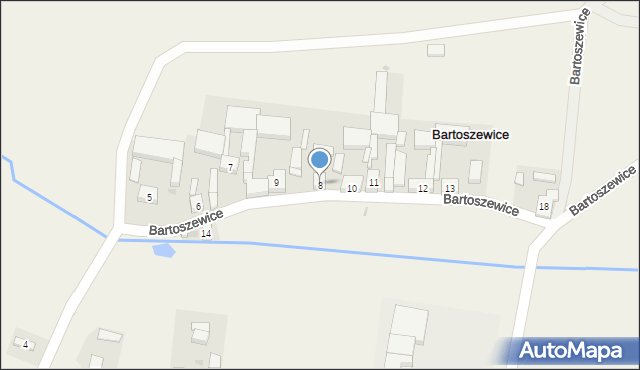 Bartoszewice, Bartoszewice, 8, mapa Bartoszewice
