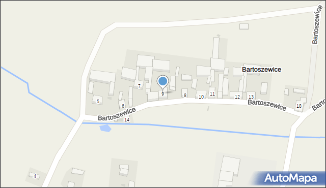 Bartoszewice, Bartoszewice, 9, mapa Bartoszewice