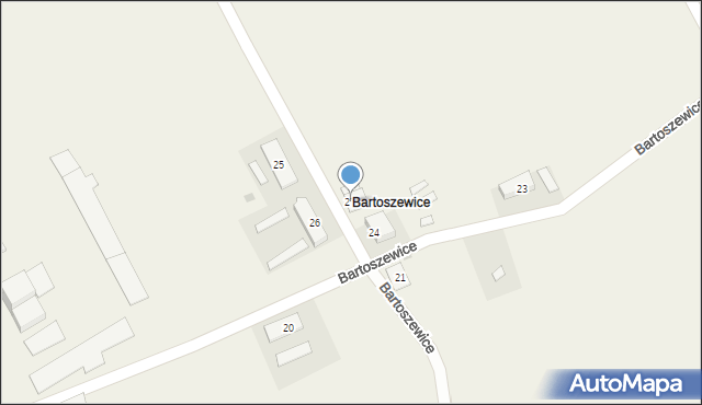 Bartoszewice, Bartoszewice, 27, mapa Bartoszewice