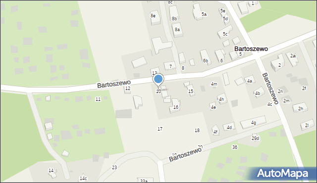 Bartoszewo, Bartoszewo, 10, mapa Bartoszewo