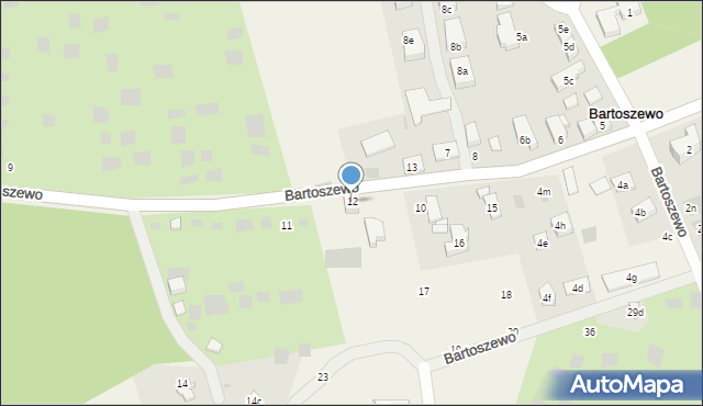 Bartoszewo, Bartoszewo, 12, mapa Bartoszewo