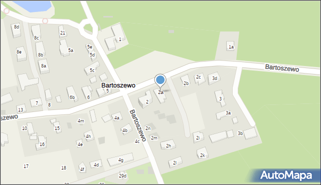 Bartoszewo, Bartoszewo, 2a, mapa Bartoszewo