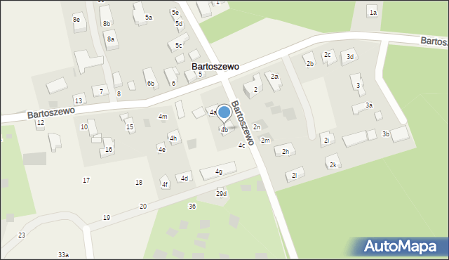 Bartoszewo, Bartoszewo, 4b, mapa Bartoszewo