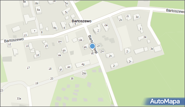 Bartoszewo, Bartoszewo, 4c, mapa Bartoszewo