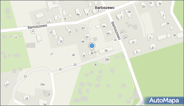 Bartoszewo, Bartoszewo, 4d, mapa Bartoszewo