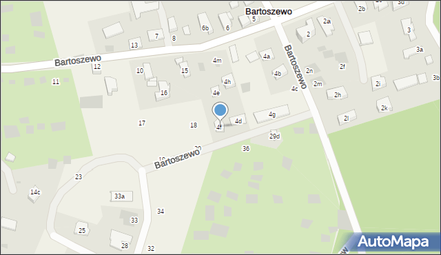 Bartoszewo, Bartoszewo, 4f, mapa Bartoszewo