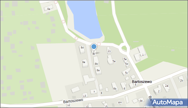 Bartoszewo, Bartoszewo, 8c, mapa Bartoszewo