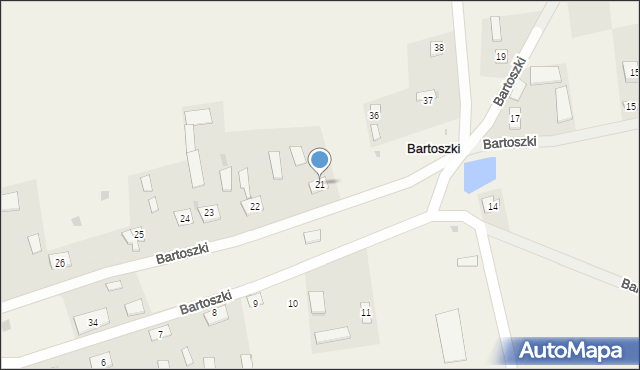 Bartoszki, Bartoszki, 21, mapa Bartoszki