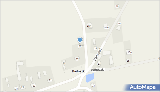 Bartoszki, Bartoszki, 38, mapa Bartoszki